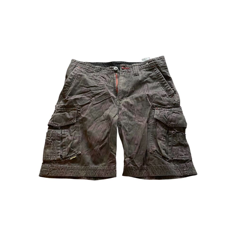 Vintage Y2K Fox Racing Slambozo Cargo Shorts Utility Jorts Camo Grunge 33"